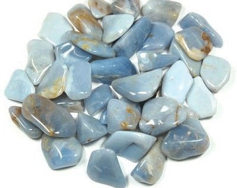Blue Chalcedony Tumbled Gemstone Crystal (small)