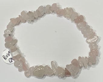 Rose Quartz - Chip Bracelet - Handmade NEW