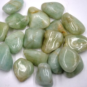 Aquamarine Tumbled & Tumbled Gemstone Crystal Birthstone March Calming Reiki image 1