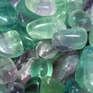 Fluorite Tumbled & Octahedron Gemstone Crystal