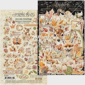 Graphic 45 Autumn Greeting Ephemera Package