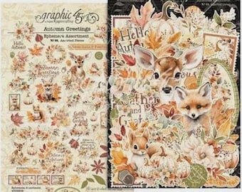 Graphic 45 Autumn Greeting Ephemera Package