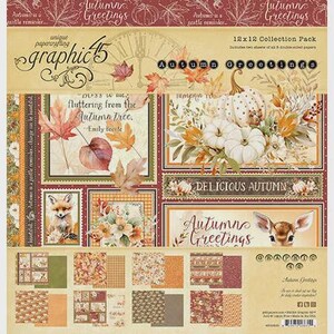Graphic 45 Autumn Greetings 12 x 12 Collections Kit