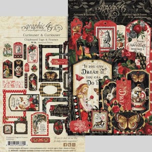 Graphic 45 Curiouser and Curiouser Frames and Tags