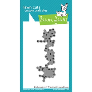 Lawn Fawn Embroidered Thanks Lawn Cuts