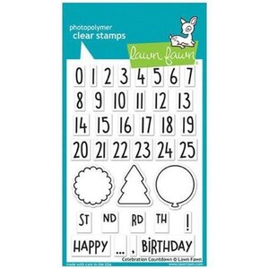 Lawn Fawn Celebration Countdown Cling Stamp Set