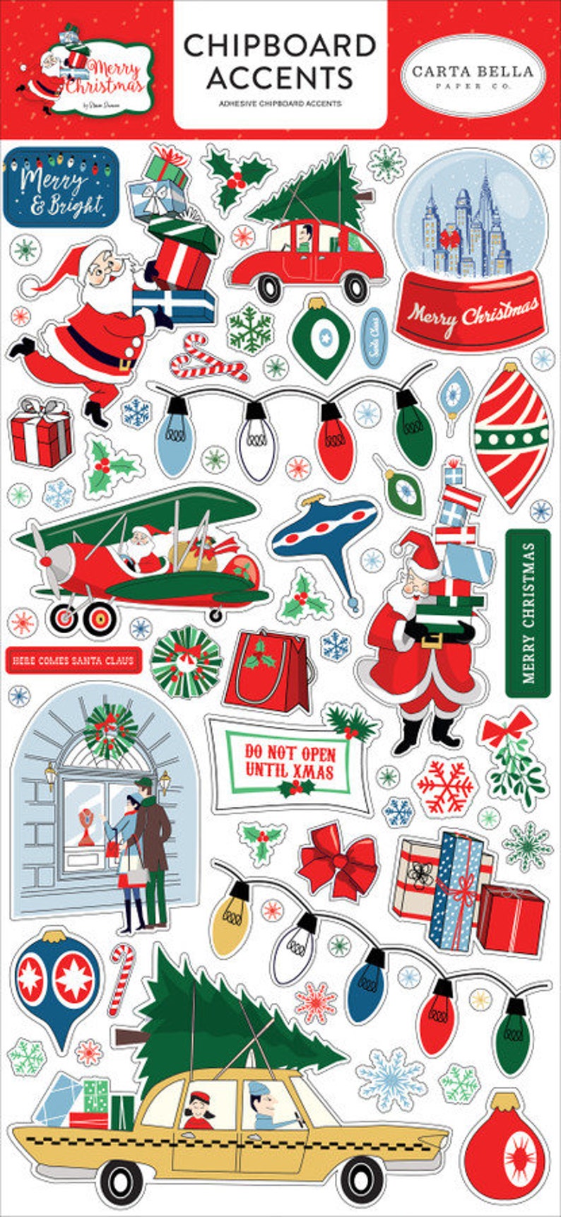Carta Bella Merry Christmas Chipboard Accents image 1