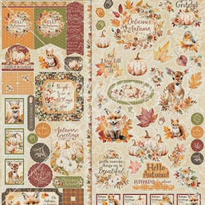 Graphic 45 Autumn Greetings Sticker Sheets