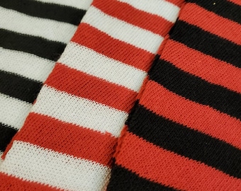 Witchy Halloween (3 pairs) Striped Cotton Over the Knee / Knee Socks Ecofriendly Made in the USA