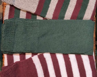 Victorian Christmas Holiday Yule (3 pairs) Striped Cotton Over the Knee/Knee socks Ecofriendly Made in USA Theater Stocker Stuffer Gift