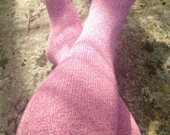 Organic Unisex Cotton Knee Socks Boot Socks Kilt Socks Renaissance Comfortable Hosiery Christmas Gift Ecofriendly  Stocking stuffer