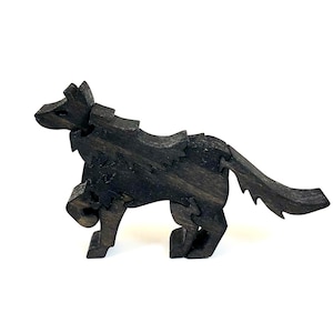 Wooden Black German Shepherd Puzzle