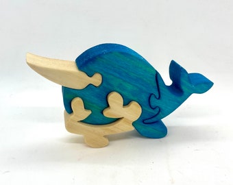 Wooden Narwhal Puzzle