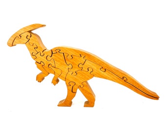 Wooden Parasaurolophus Puzzle