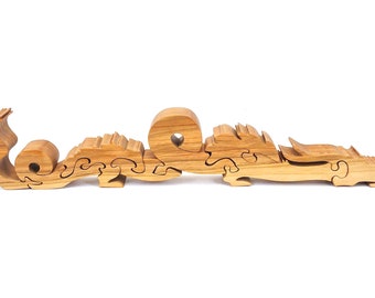 Wooden Chinese Dragon Puzzle