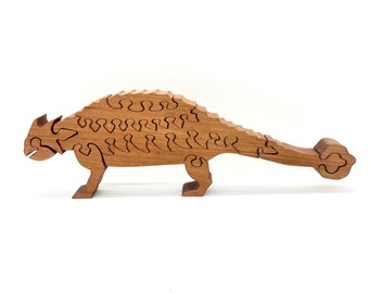 Wooden Ankylosaurus Puzzle