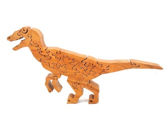 Wooden Velociraptor Puzzle