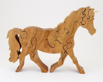 Wooden Unicorn Puzzle