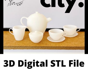 STL-fil för att 3D-utskriva 'City' teservis