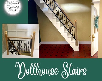 SVG and DXF Files Dollhouse Miniature Stairs for Cricut Maker and Laser Cutter Machines