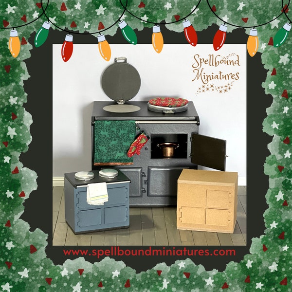 SVG File Dollhouse Miniature Aga Inspired Range Cooker for Cricut Maker machines