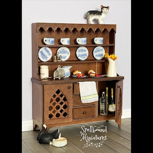 SVG File Dollhouse Miniature Medieval Dresser for Cricut Maker machines