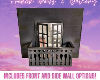 SVG File Dollhouse French Doors and Balcony for Cricut Maker machines