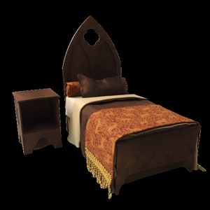 SVG File to make a Miniature Dollhouse Medieval Bed Set for Cricut Maker machines