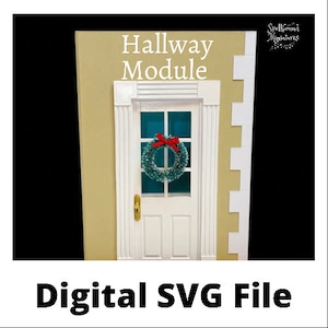 Module de couloir de maison de poupée fichier SVG pour machines Cricut Maker