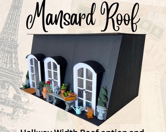 SVG and DXF Files Dollhouse Miniature Mansard Roof for Cricut Maker and Laser Cutter Machines