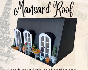 SVG and DXF Files Dollhouse Miniature Mansard Roof for Cricut Maker and Laser Cutter Machines