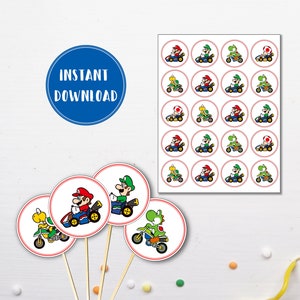 Mario Kart Cupcake Toppers | MarioKart Picks