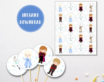 Frozen 2 II Cupcake Toppers | Birthday Party Cupcake Toppers