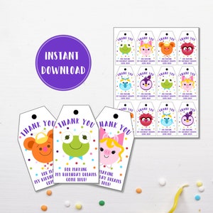 Muppet Babies Party Favor Tags | Birthday Thank You Tags