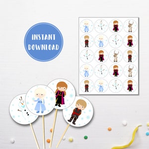 Frozen 2 II Cupcake Toppers | Birthday Party Cupcake Toppers