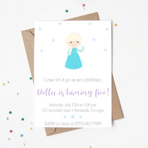 Elsa Birthday Invite | Frozen Party Invitation