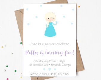 Elsa Birthday Invite | Frozen Party Invitation