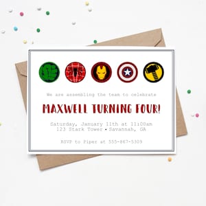 Superhero Birthday Invitation | Printable Party Invite