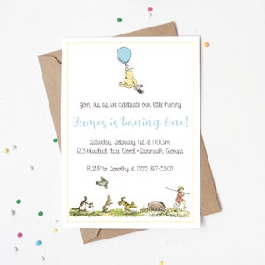 Winnie the Pooh Birthday Invitation | First Party Invite