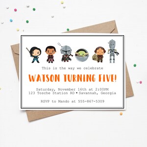 Bounty Hunter Birthday Invitation | Space Party Invite