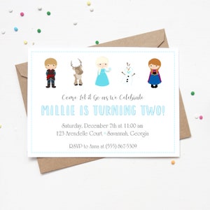 Frozen Birthday Invitation | Anna Elsa Party Invite