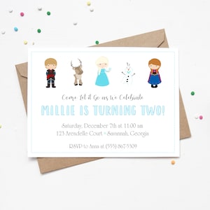 Frozen Birthday Invitation | Anna Elsa Party Invite