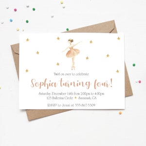 Ballet Birthday Invite | Ballerina Party Invitation