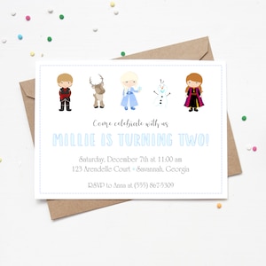Frozen 2 Birthday Invitation | Anna Elsa Party Invite