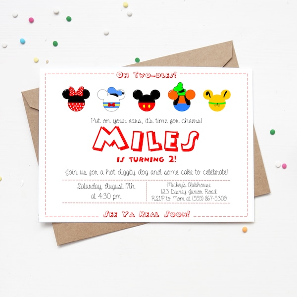 Mickey Mouse Clubhouse Birthday Invite | Tootles Invitation