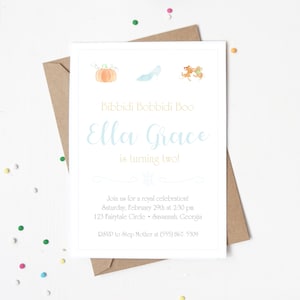 Cinderella Birthday Invitation | Princess Invite
