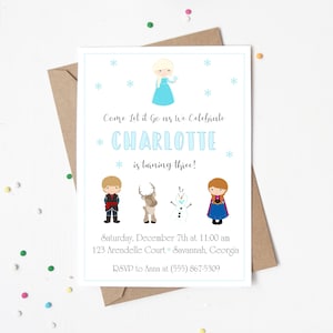 Frozen Birthday Invitation | Anna Elsa Party Invite