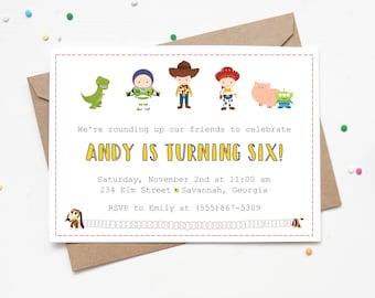 Toy Story Birthday Invitation | Buzz Woody Invite