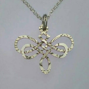 Celtic Dragonfly, Hand Cut Coin, Woman or Girl Gift