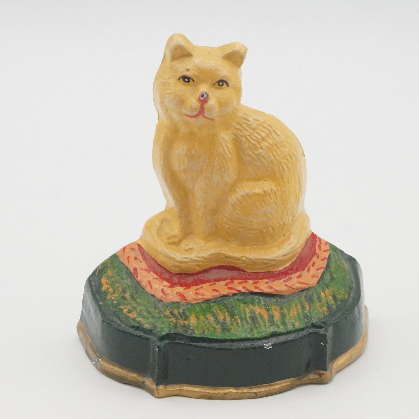 Kitty Cat Door Stop Cute Painted Metal Door Stop. Cat Sitting Etsy